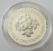 Jersey 2 Pounds 1996 Queen Elizabeth II Silver Proof