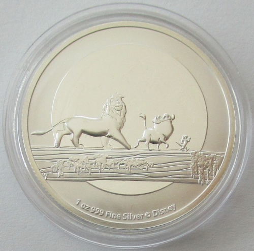 Niue 2 Dollars 2021 Disney König der Löwen Simba, Pumbaa & Timon