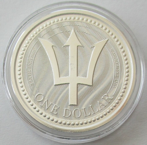 Barbados 1 Dollar 2017 Trident 1 Oz Silver