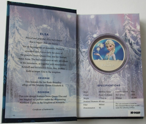 Niue 2 Dollars 2016 Disney Frozen Elsa