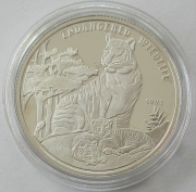 Laos 50 Kip 1991 Wildlife Tiger Silver