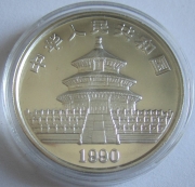 China 10 Yuan 1990 Panda Shanghai Mint (Großes Datum)