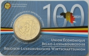 Belgien 2 Euro 2021 100 Jahre Wirtschaftsunion BU