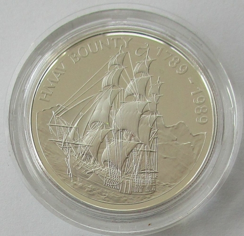 Pitcairn 1 Dollar 1989 200 Years Bounty Mutiny Silver Proof