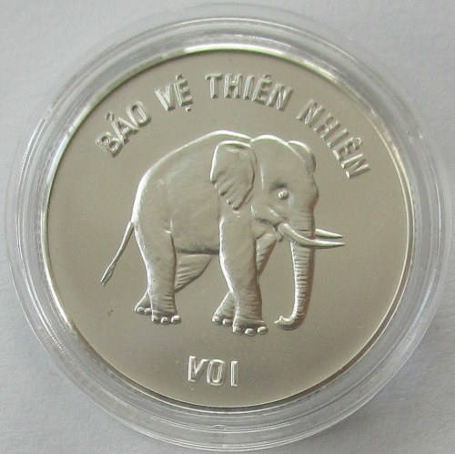 Vietnam 100 Dong 1986 Tiere Elefant