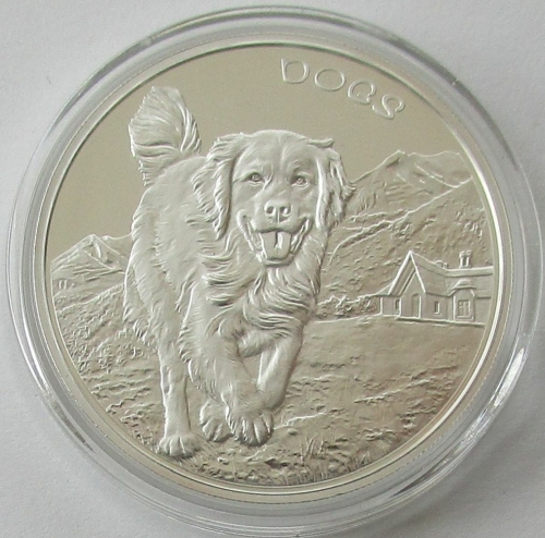 Fiji 50 Cents 2022 Dogs Golden Retriever