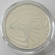 Italy 5 Euro 2004 50 Years RAI Silver BU