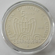 Italy 5 Euro 2010 100 Years Confindustria Silver
