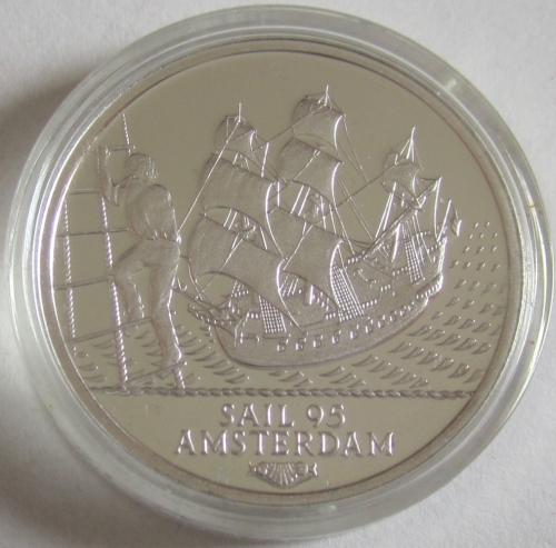 Netherlands 2 ECU 1995 Sail in Amsterdam Batavia Silver
