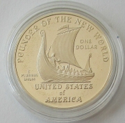 USA 1 Dollar 2000 Leif Ericson Millennium Silver Proof