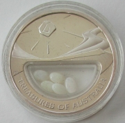 Australia 1 Dollar 2008 Treasures of Australia Opals 1 Oz Silver