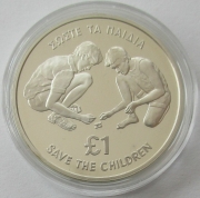 Cyprus 1 Pound 1989 70 Years Save the Children Fund Silver Proof