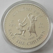 Nepal 250 Rupees 1990 70 Years Save the Children Fund Silver