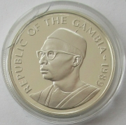 Gambia 20 Dalasis 1989 70 Years Save the Children Fund Silver Proof