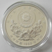 South Korea 5000 Won 1988 Olympics Seoul Children Spinning a Top 1/2 Oz Silver Proof