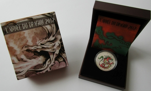 Benin 500 Francs 2012 Lunar Drache Grün
