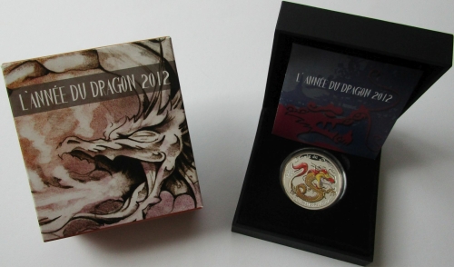 Benin 500 Francs 2012 Lunar Drache Gelb