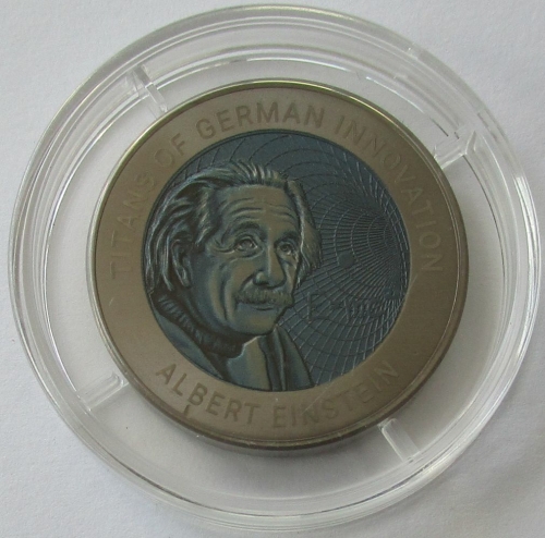 Ghana 2 Cedis 2021 Titans of German Innovation Albert Einstein 1 Oz Titanium