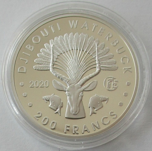 Djibouti 200 Francs 2020 Wasserbock F15 Privy