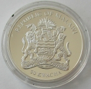 Malawi 50 Kwacha 2008 Investment Jewellery Collection...