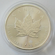 Canada 5 Dollars 2015 Maple Leaf 1 Oz Silver