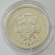 Togo 1000 Francs 2002 Schiffe Wappen von Hamburg &...