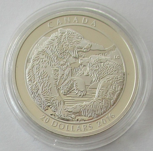 Kanada 20 Dollars 2016 Grizzly Bear Battle (lose)