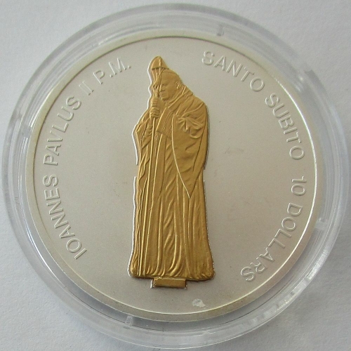 Nauru 10 Dollars 2007 Papst Johannes Paul II. Santo Subito