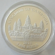 Cambodia 3000 Riels 2023 Wildlife Clouded Leopard 1 Oz...