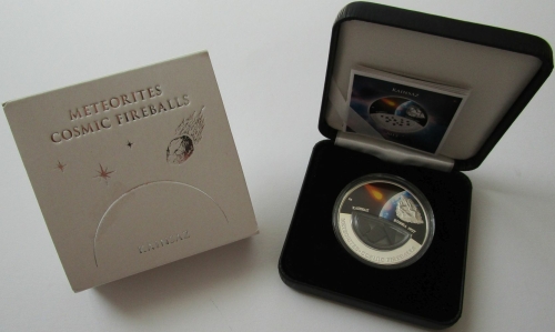 Fiji 10 Dollars 2012 Meteorites Cosmic Fireballs Kainsaz Silver