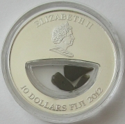 Fiji 10 Dollars 2012 Meteorites Cosmic Fireballs Jilin Silver