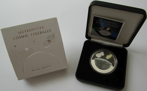 Fiji 10 Dollars 2013 Meteorites Cosmic Fireballs Murchison Silver