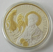 Vatican 5 Euro 2022 Twelve Apostles St. Peter Silver Gilded
