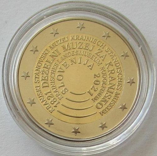 Slowenien 2 Euro 2021 200 Jahre Nationalmuseum in Ljubljana PP