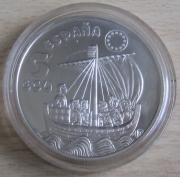 Spain 5 ECU 1996 Ships Coca de Mataro 1 Oz Silver