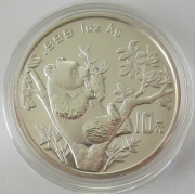 China 10 Yuan 1995 Panda Shanghai Mint (Large Date) 1 Oz...