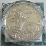 Russia 3 Roubles 2015 Wildlife Elk 1 Oz Silver