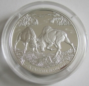 Russia 25 Roubles 2015 Wildlife Elk 5 Oz Silver