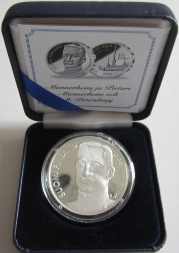 Finland 10 Euro 2003 300 Years Saint Petersburg Silver Proof