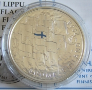 Finnland 10 Euro 2008 Europastern 90 Jahre Nationalflagge BU