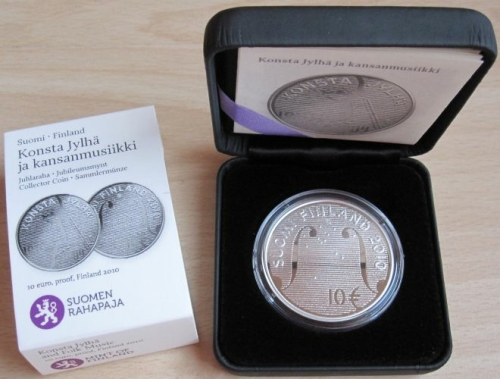 Finland 10 Euro 2010 Konsta Jylhä Silver Proof