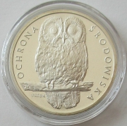 Polen 1000 Zlotych 1986 Tiere Waldkauz Probe