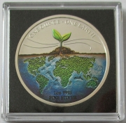 Fiji 1 Dollar 2022 One Earth Koloriert