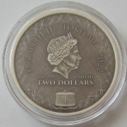 Tokelau 2 Dollars 2022 Komodo Dragon Antique-Finish