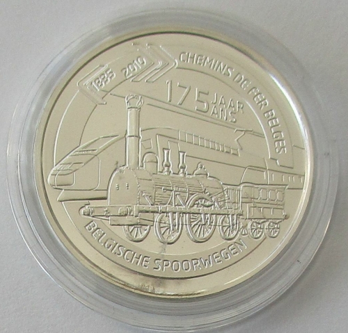 Belgium 5 Euro 2010 175 Years Railway Silver