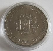 Großbritannien 1 Crown 1972 Silver Wedding