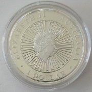 Australia 1 Dollar 2018 Opal Lunar Dog 1 Oz Silver
