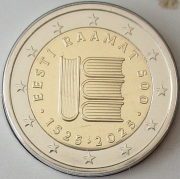 Estonia 2 Euro 2025 500 Years of Books in Estonian BU