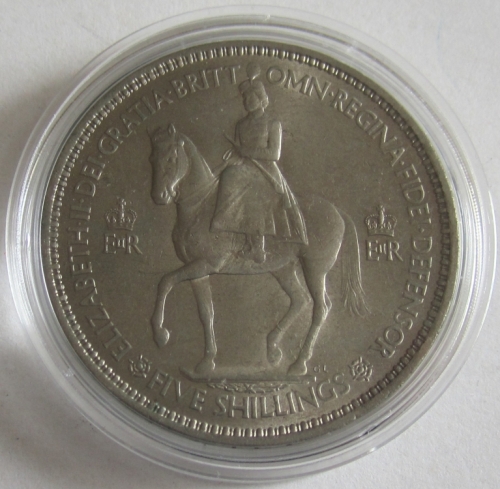 Großbritannien 5 Shillings 1953 Krönung Queen Elizabeth II.