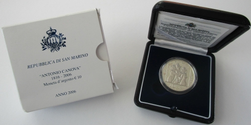 San Marino 10 Euro 2006 190 Jahre "Die drei Grazien" von Antonio Canova